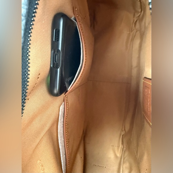 Coach Black Cary Shoulder Bag gunmetal NWT - Picture 9 of 15